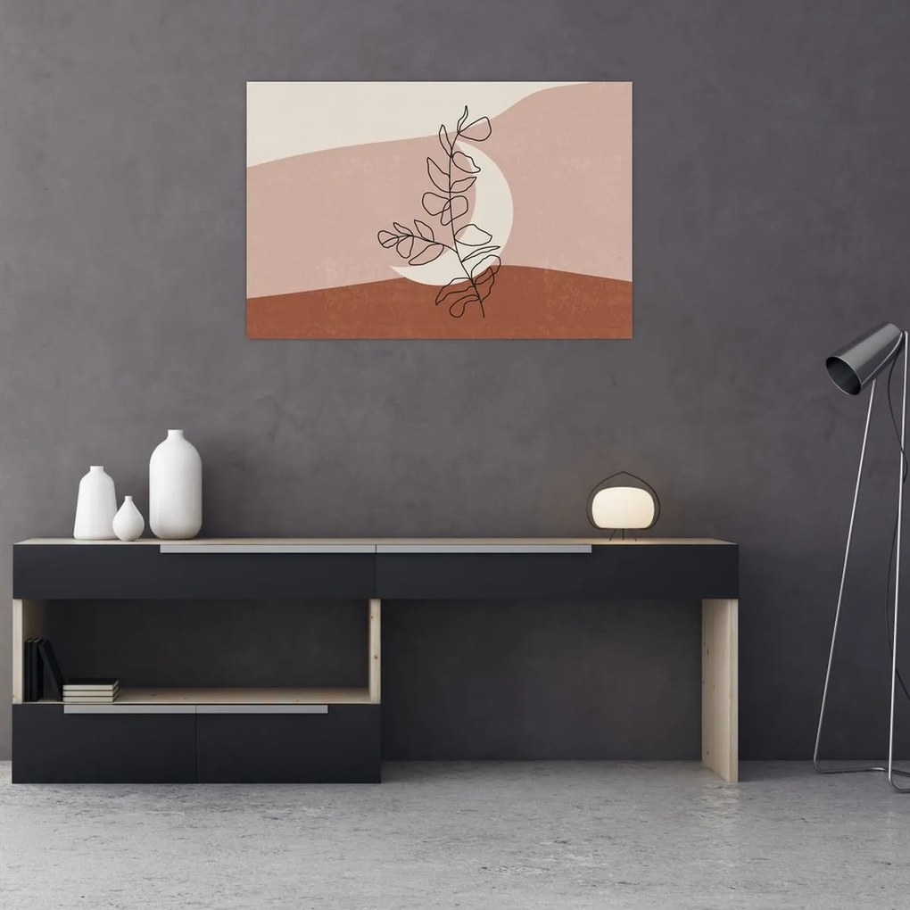 Kép - Boho levelek N⁰2 (90x60 cm)