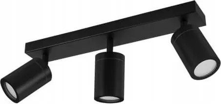 Fürdőszobai Fali Lámpa 3xGU10 Tükör Felett Fekete Állítható IP44