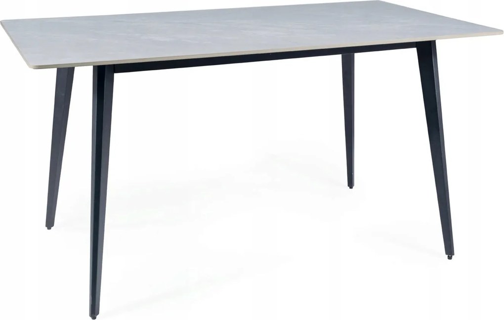Ivy asztal szürke/fekete 140x80cm Sig konyha étkező