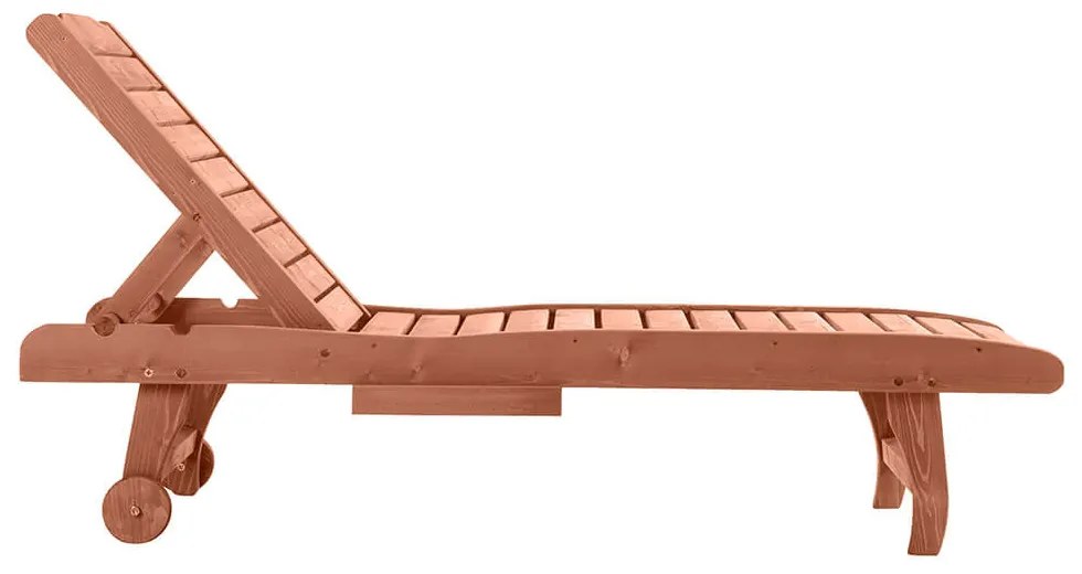 Állítható fa pihenőágy kihúzható tartóval