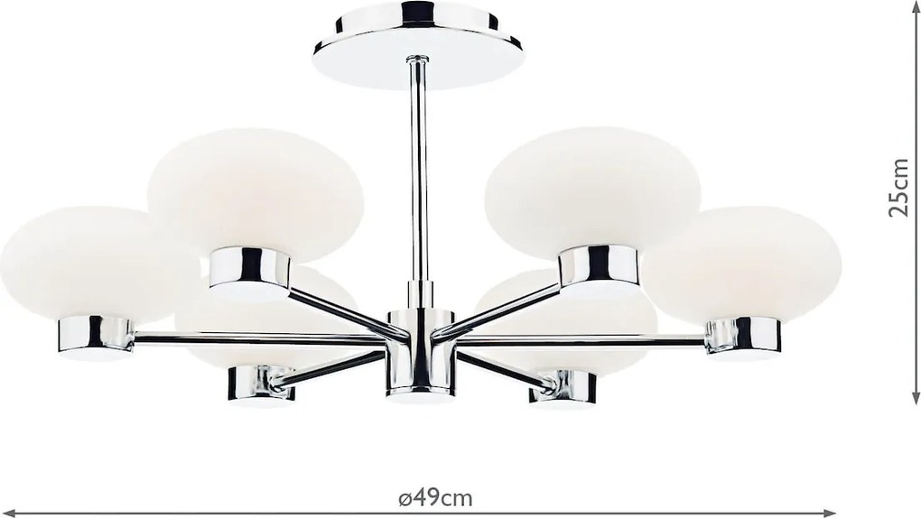 Dar lighting modern mennyezeti lámpa system csiszolt króm darsys0650