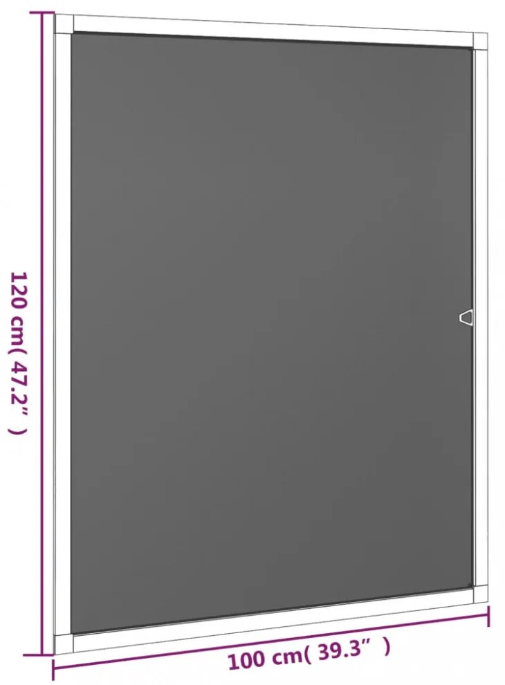 barna ablakszúnyogháló 100x120 cm