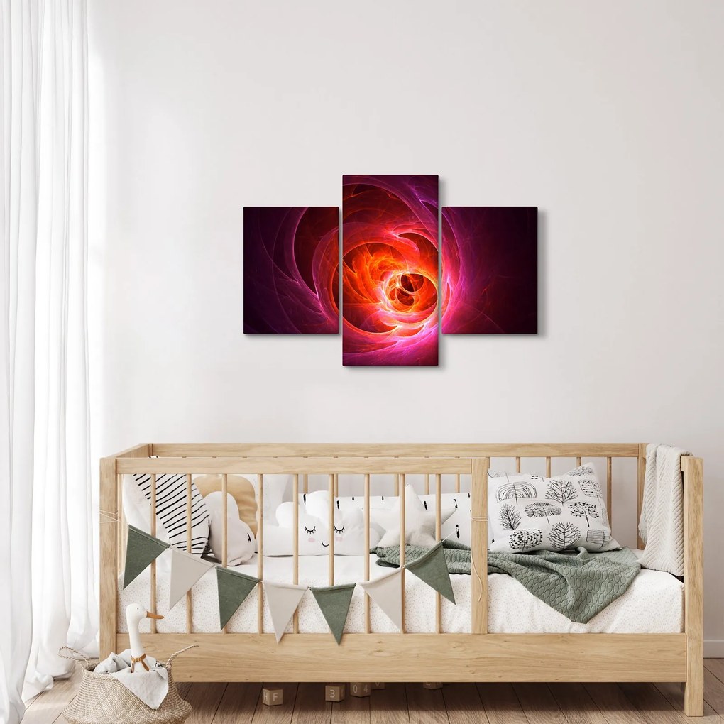 Modern rózsaszín absztrakció képe (90x60 cm)