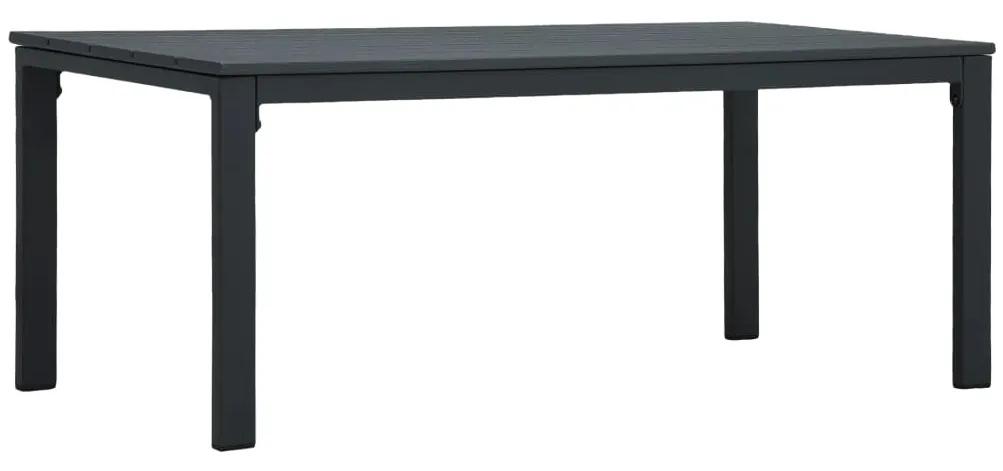 vidaXL szürke fautánzatú HDPE dohányzóasztal 98 x 48 x 39 cm
