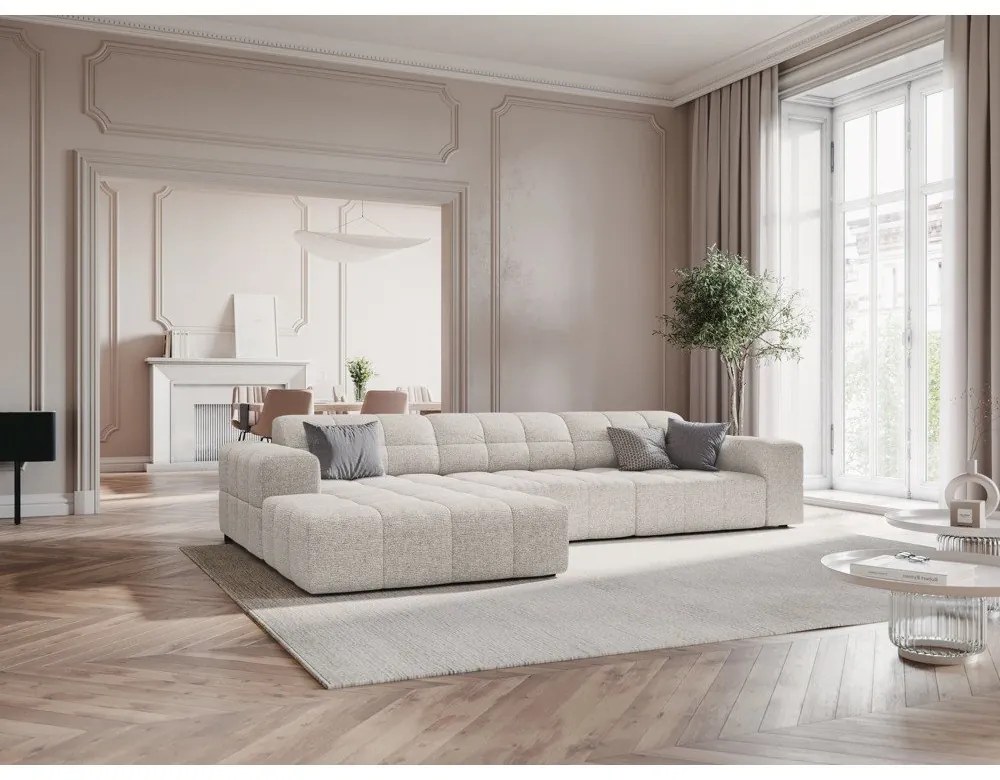 Világosszürke sarokkanapé (bal oldali) Chicago – Cosmopolitan Design