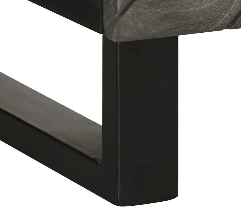 Sideboard Fekete 60x33x75 cm tömörfa Mango