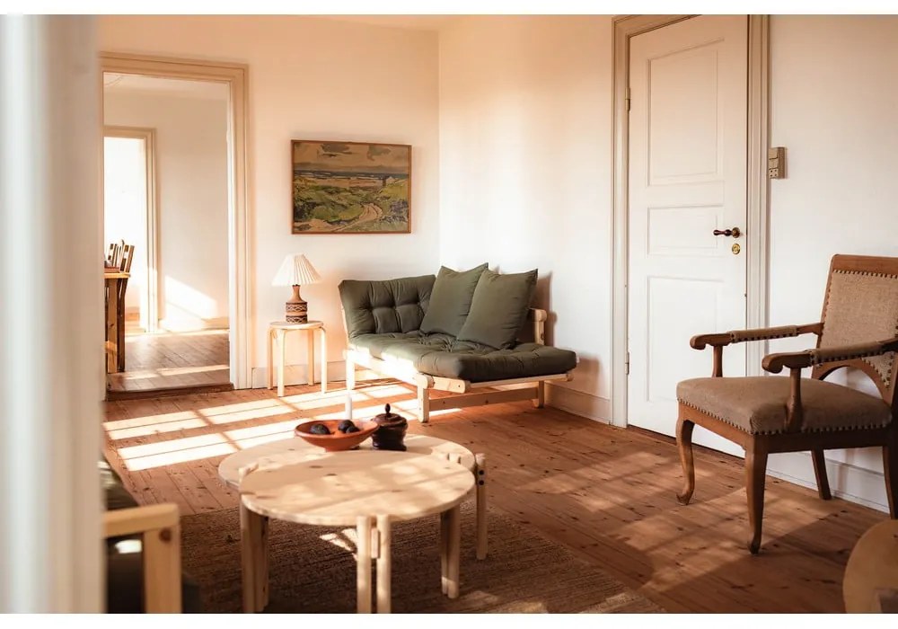 Natúr színű borovi fenyő kerek dohányzóasztal ø 60 cm Sticks – Karup Design