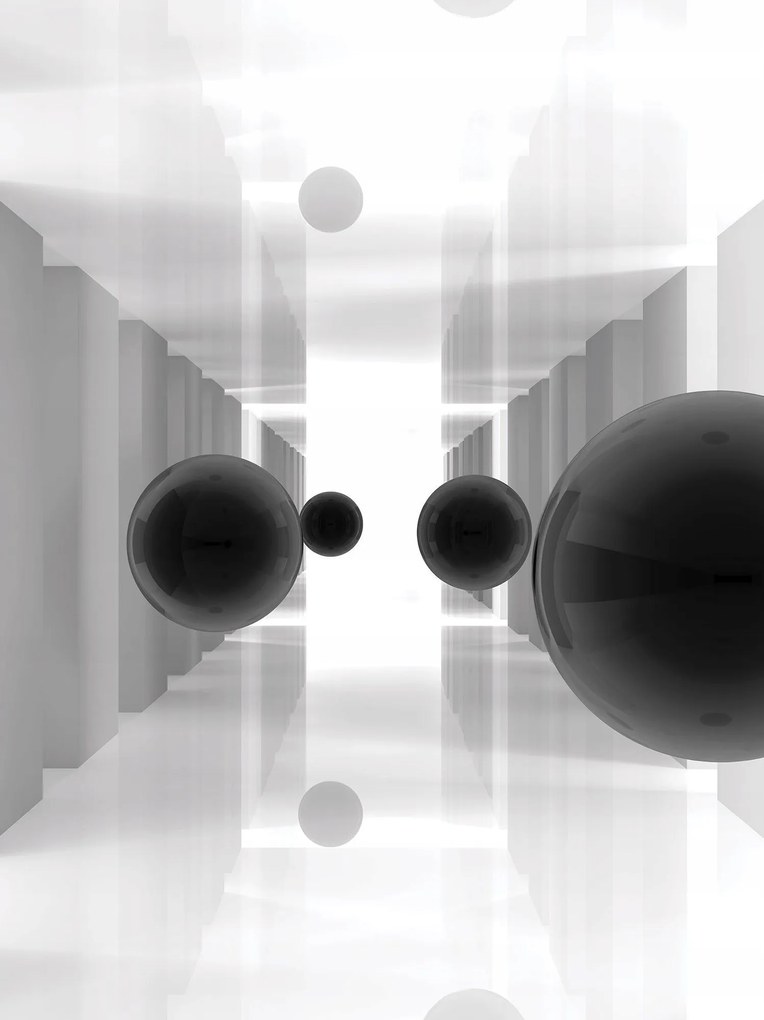 Tapéta Alagút gömbök minimalizmus loft stílus modern vinil 184x254 +ragasztó