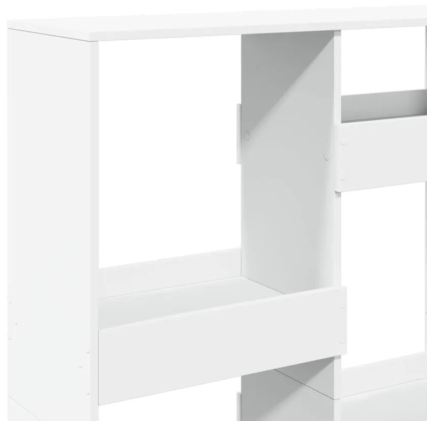 fehér szerelt fa könyvespolc 100 x 33 x 135 cm