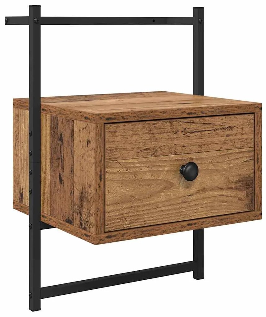 Éjjeliszekrény fiókkal 2 pcs Öreg fa 35 x 30 x 51 cm Faanyag