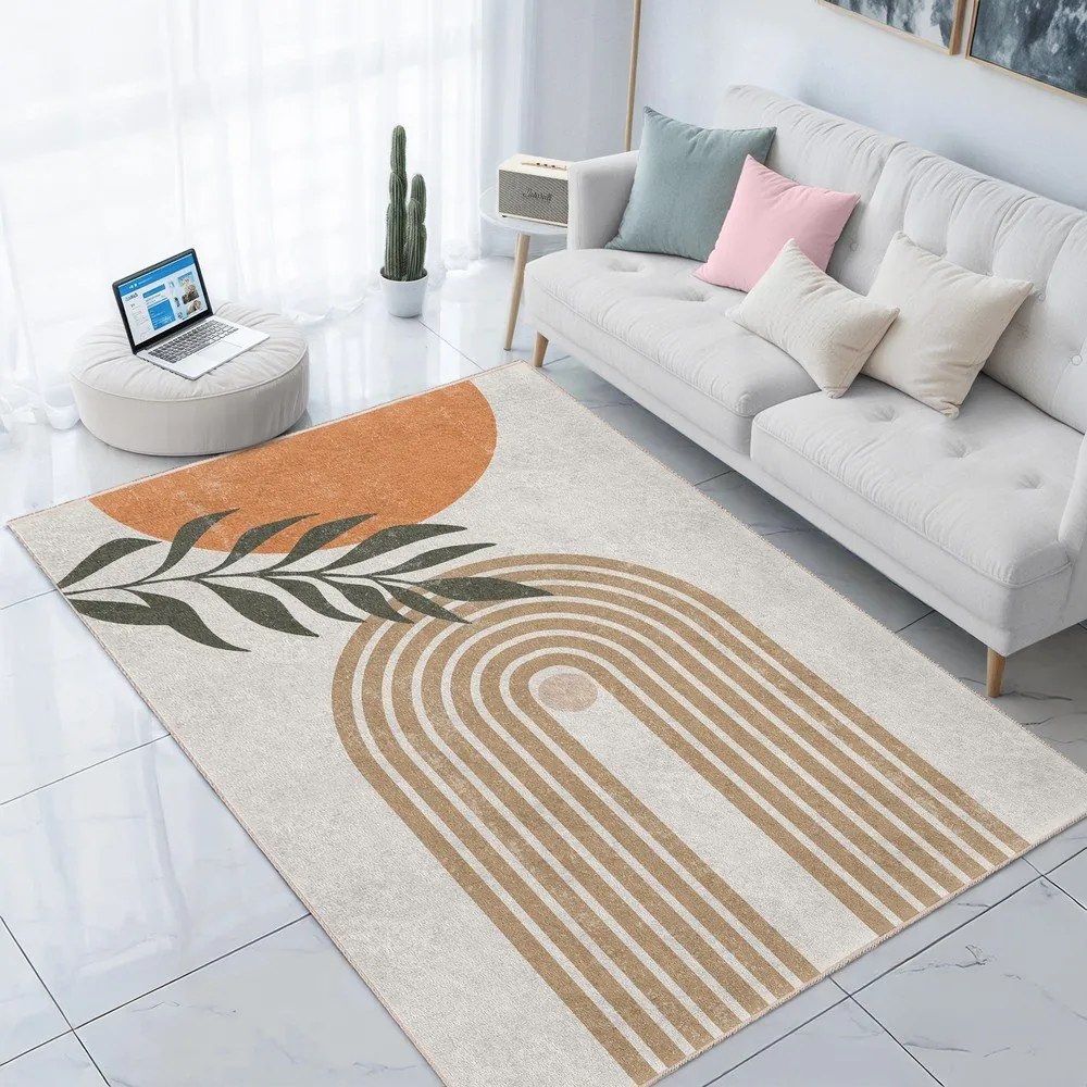 Krémszínű mosható szőnyeg 120x180 cm Dot Arch – Mila Home