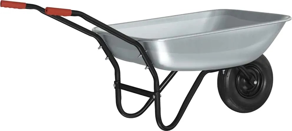 vidaXL Talicska Ezüst és Fekete 133 x 62,5 x 58 cm Acél