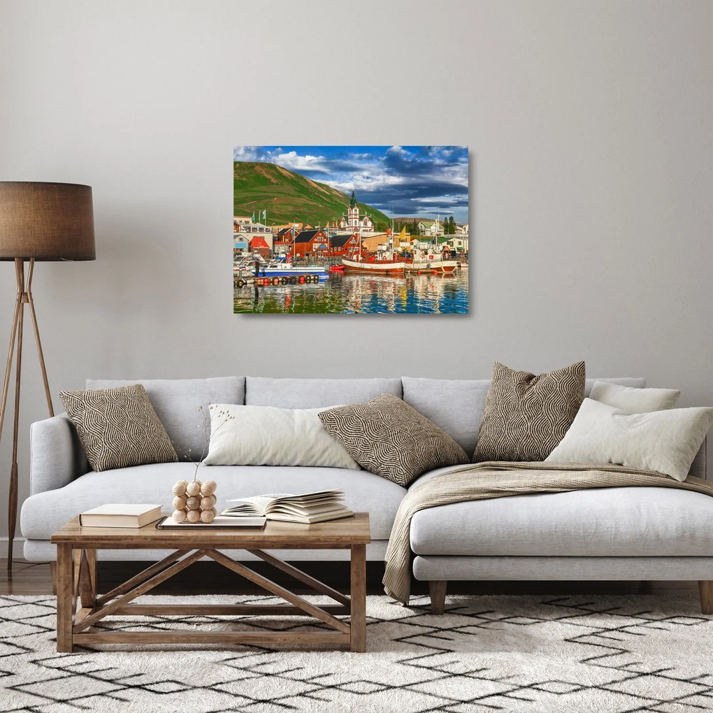 Üveg kép - Húsavík (70x50 cm)