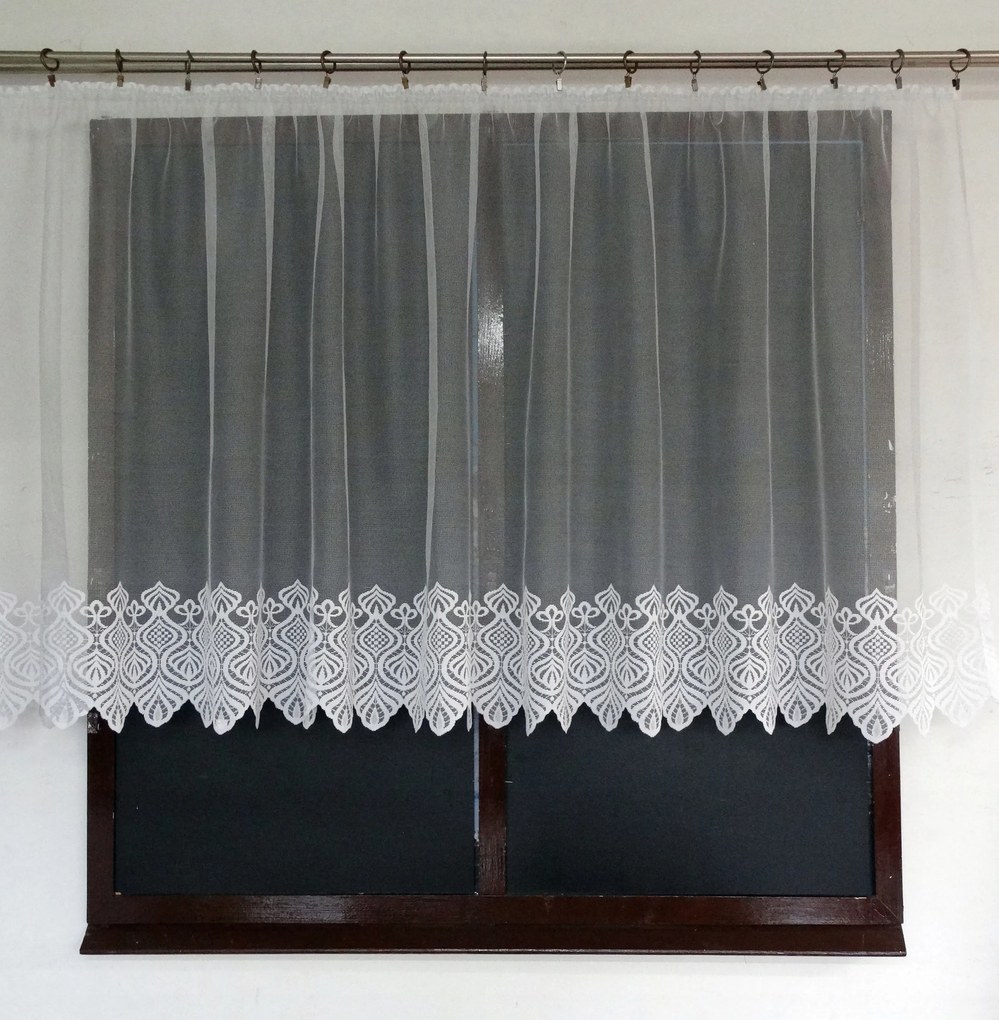 Mg Függöny jacquard 628/47 Fehér 280x110cm Kész Szalaggal K