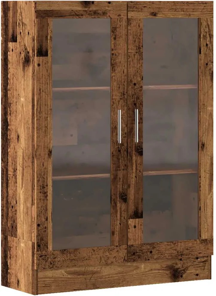 vidaXL antik fa színű szerelt fa könyvszekrény 82,5 x 30,5 x 115 cm