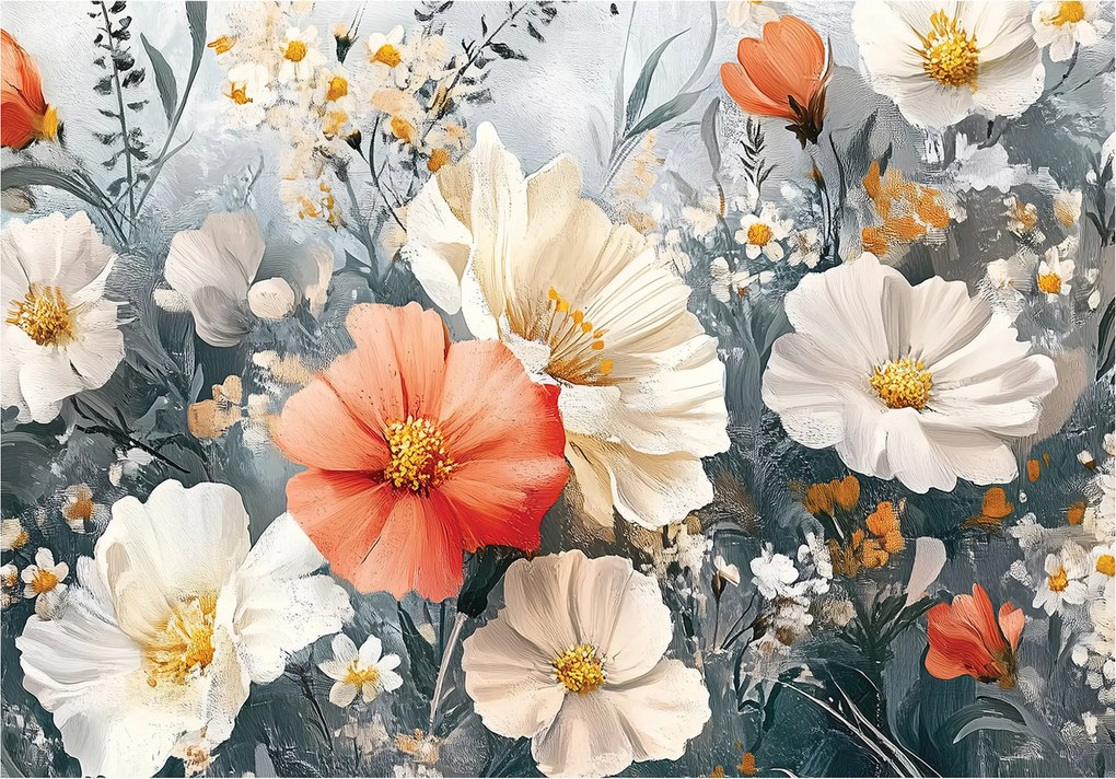 Fotótapéta Virágok Rét Pipacsok Természet Hálószoba Nappali Tapéta Flizelina 300x210