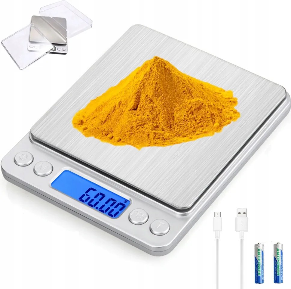 Precíziós Elektronikus Konyhai Mérleg 0,1G-3KG 3000g Háttérvilágítás Csaptelep