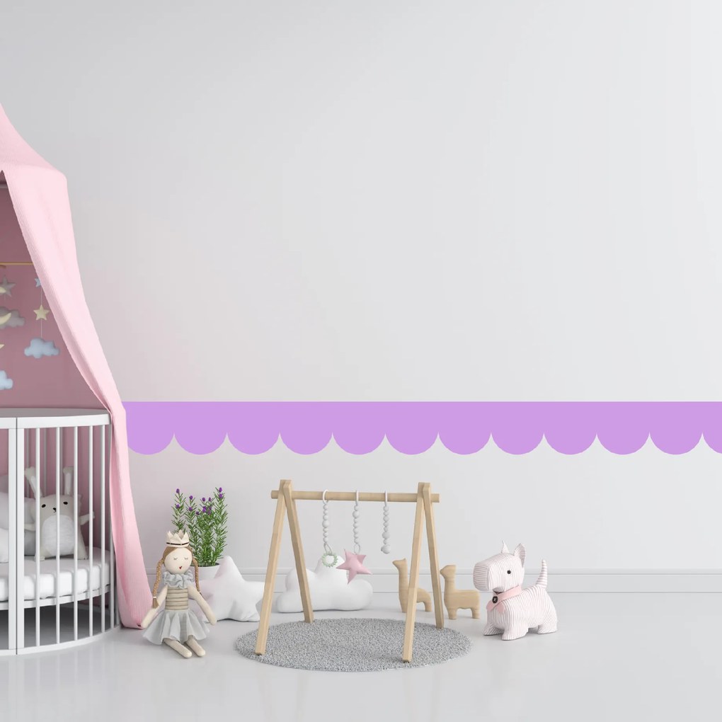 PIPPER. Textil öntapadó tapéta - Mini Ív - Lila színű Szín: Sápadt