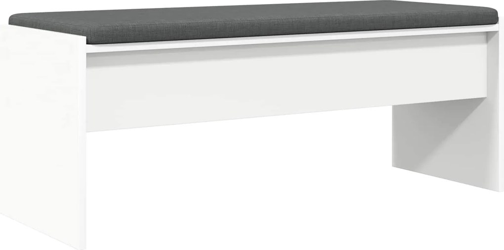 vidaXL Előtér pad párnával Fehér 103 x 38 x 40 cm