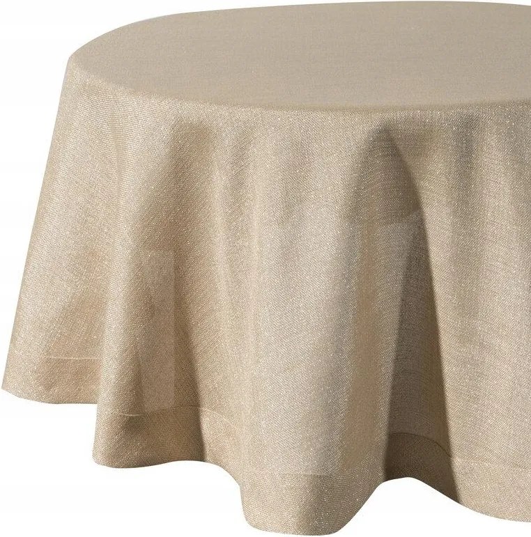 Kerek Abrosz 180 cm-es arany étkező dekorációs asztalterítő