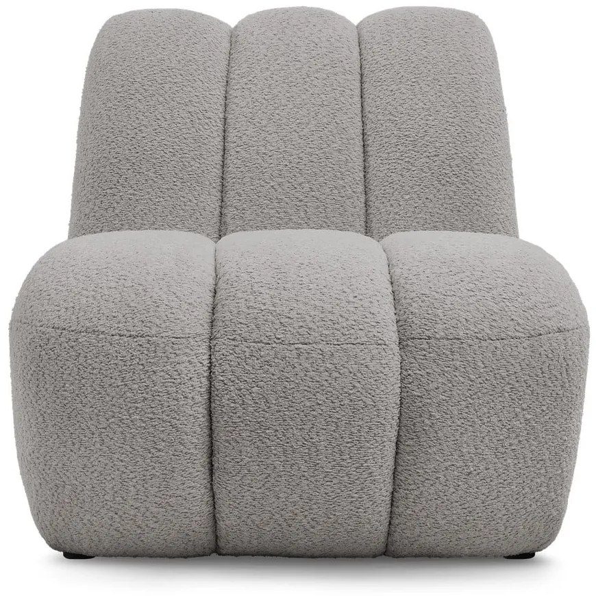 Világosszürke buklé fotel Janissaire – Bobochic Paris