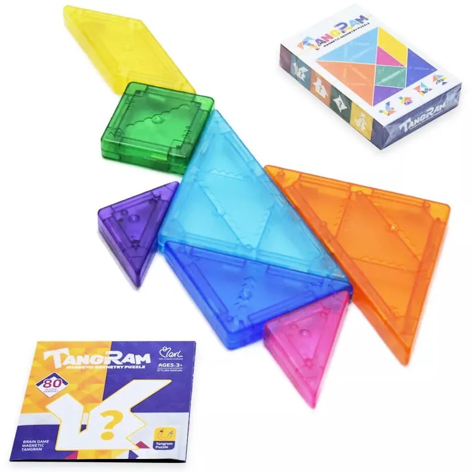 Tangram Mágneses Logikai Kép Kirakó Fejlesztő Játék Gyerekeknek