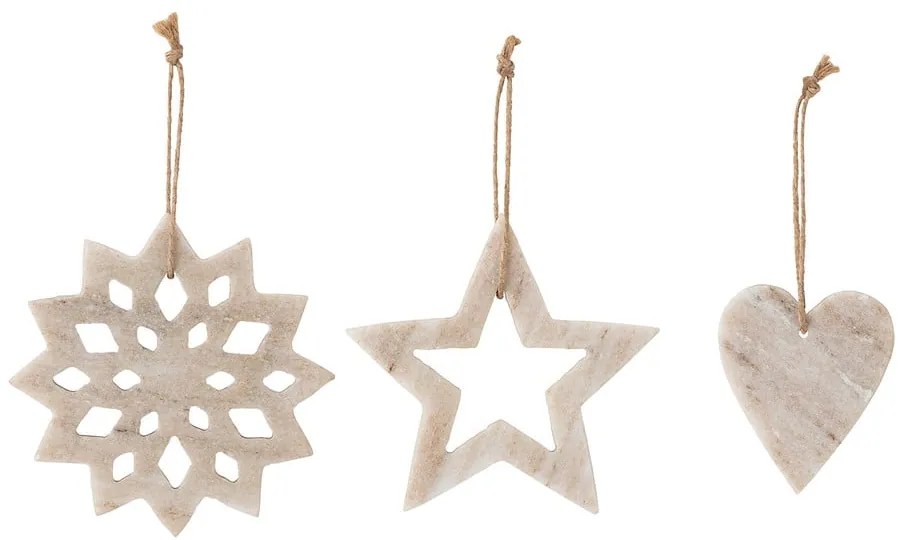 Otilde 3 db-os márvány karácsonyfadísz készlet - Bloomingville