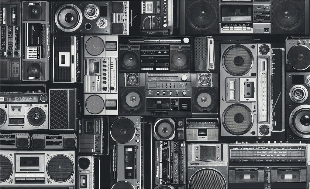 Dekoratív Fotótapéta Hálószobába Retro rádió 416x254 Ragasztó