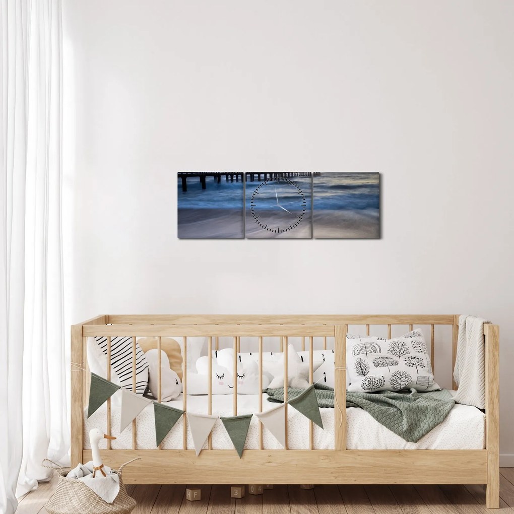 Namíbia kikötő képe (órával) (90x30 cm)