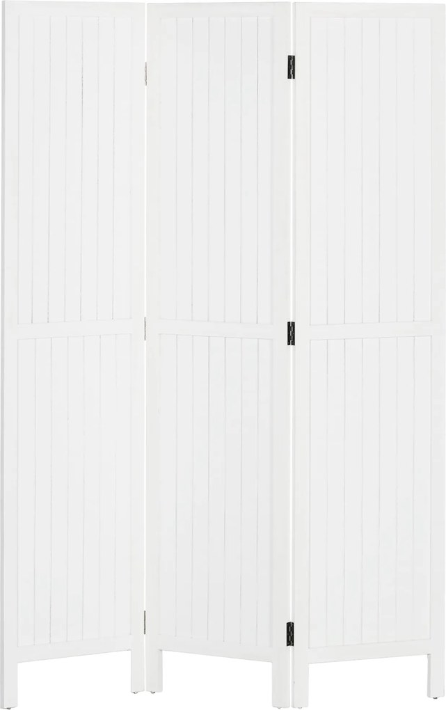 HOMCOM 3-panelos Összecsukható Szobakülönítő 120x1.8x170 cm Nappali, Hálószoba, Iroda Stílusos Fehér | Aosom