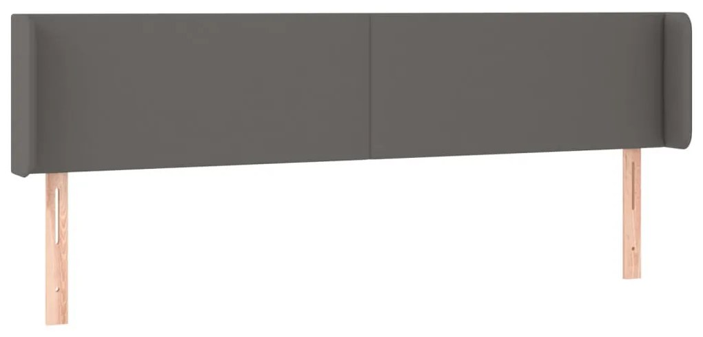 szürke műbőr LED-es fejtámla 183x16x78/88 cm
