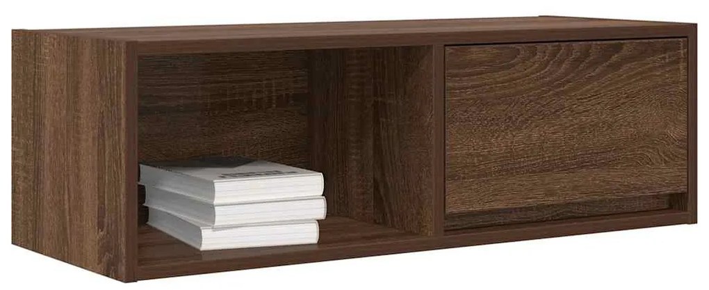 2 db barna tölgy színű szerelt fa TV-szekrény 80x31x25,5 cm