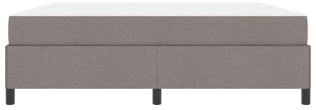 Boxrugós ágy Taupe és Fekete 180 x 200 cm Textil és mérnöki fa