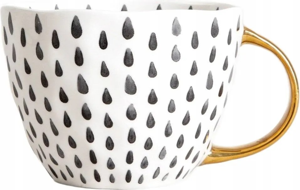 Sidi fekete könnycseppes bögre arany füllel 0,48 l Homla