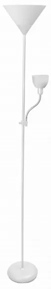Lámpa Állólámpa BENFICA2, E27 max. 60W, E14 max.40W, műanyag + fém, fehér