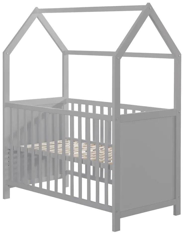 Szürke babaágy 60x120 cm – Roba