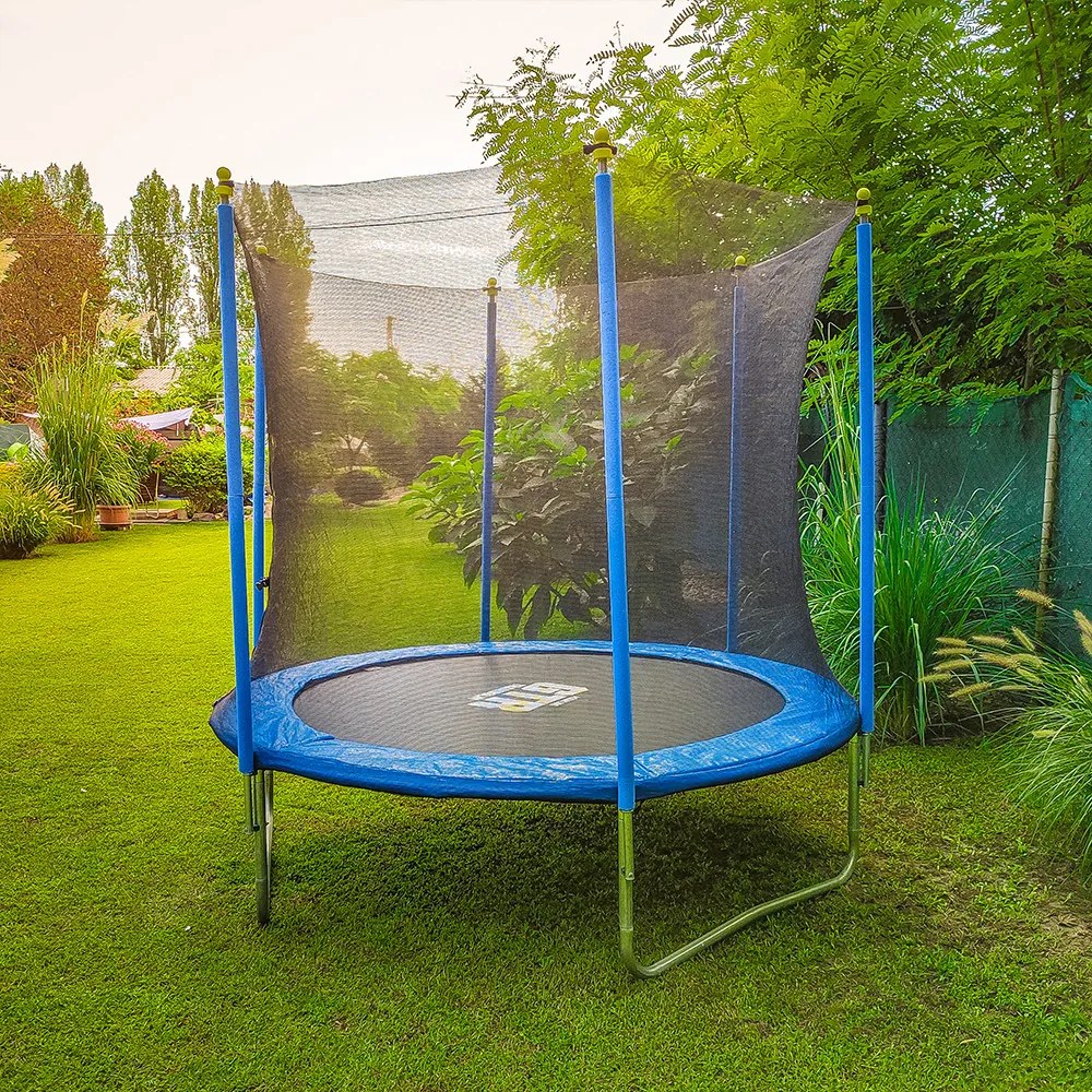 GTR PRO Blue Sky Trambulin kék, védőhálóval, 183 cm