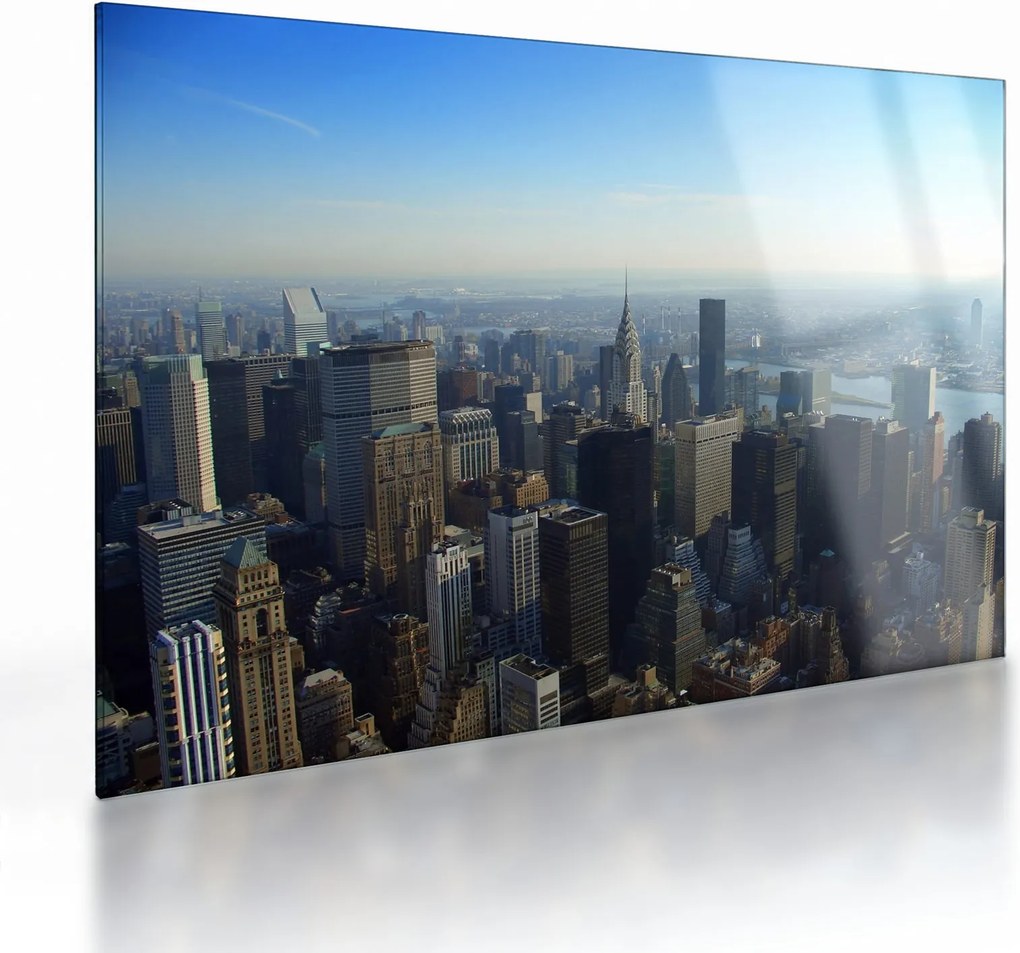 Üveg kép - Manhattan nappal (70x50 cm)