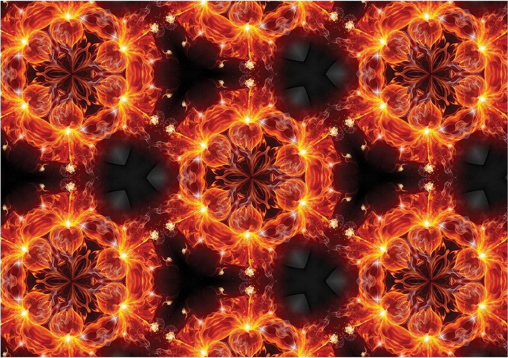 Fotótapéta flizelina Mandala Tűz Energia Absztrakt Design 368x254 +ragasztó