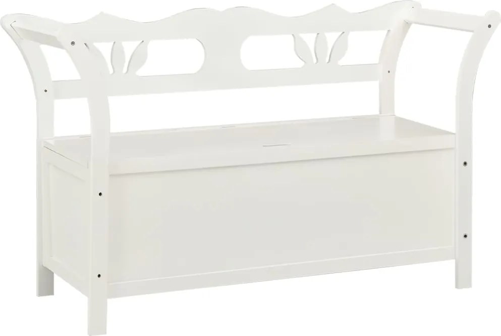 vidaXL fehér tömör fenyőfa pad 107 x 45 x 75,5 cm