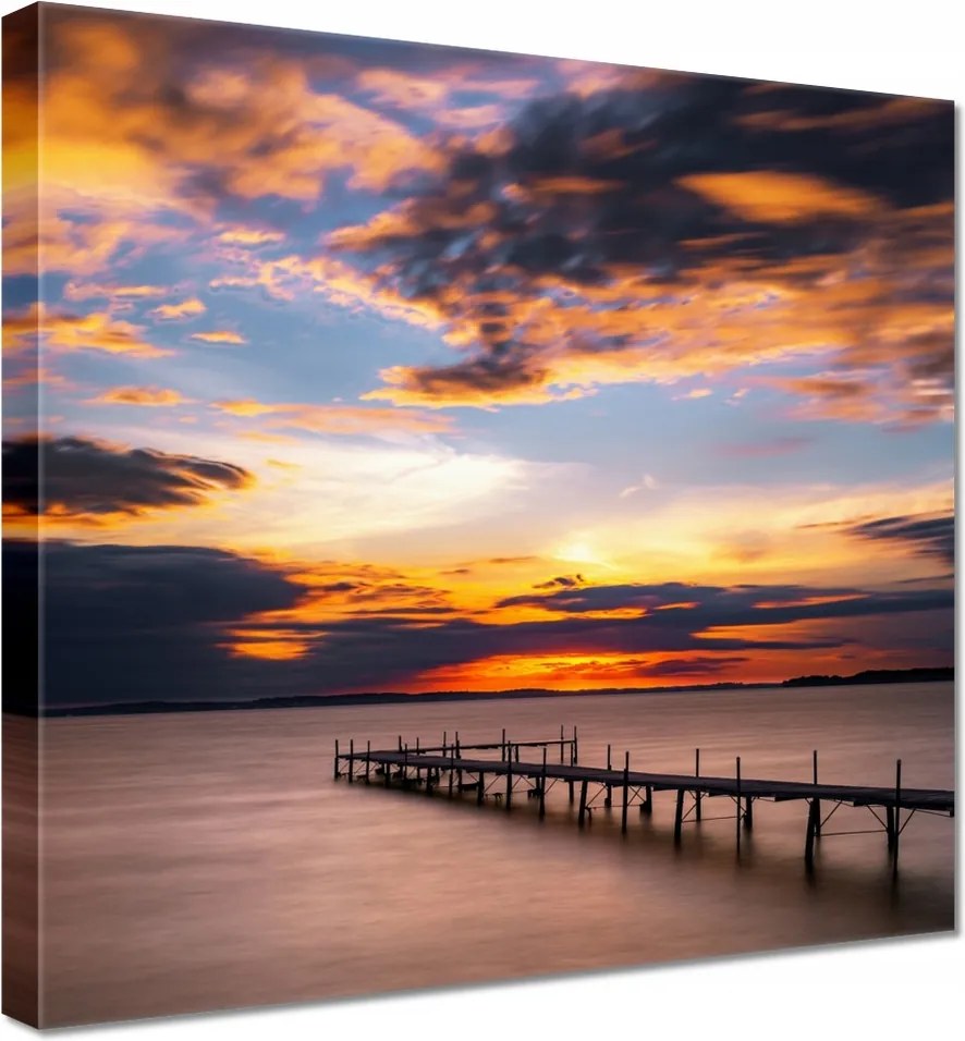 Vászonkép 70x70 Nyugati tó móló