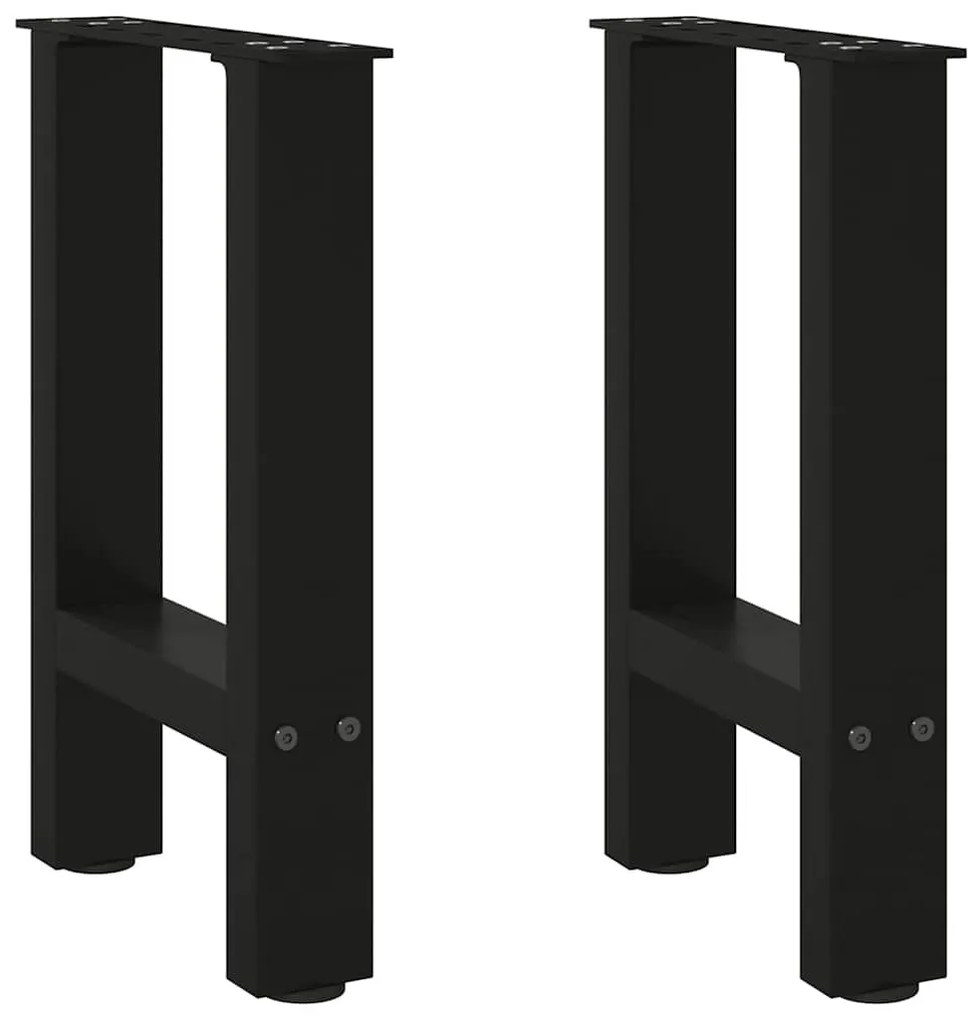 2 db fekete acél dohányzóasztal láb 38 x (42-43) cm