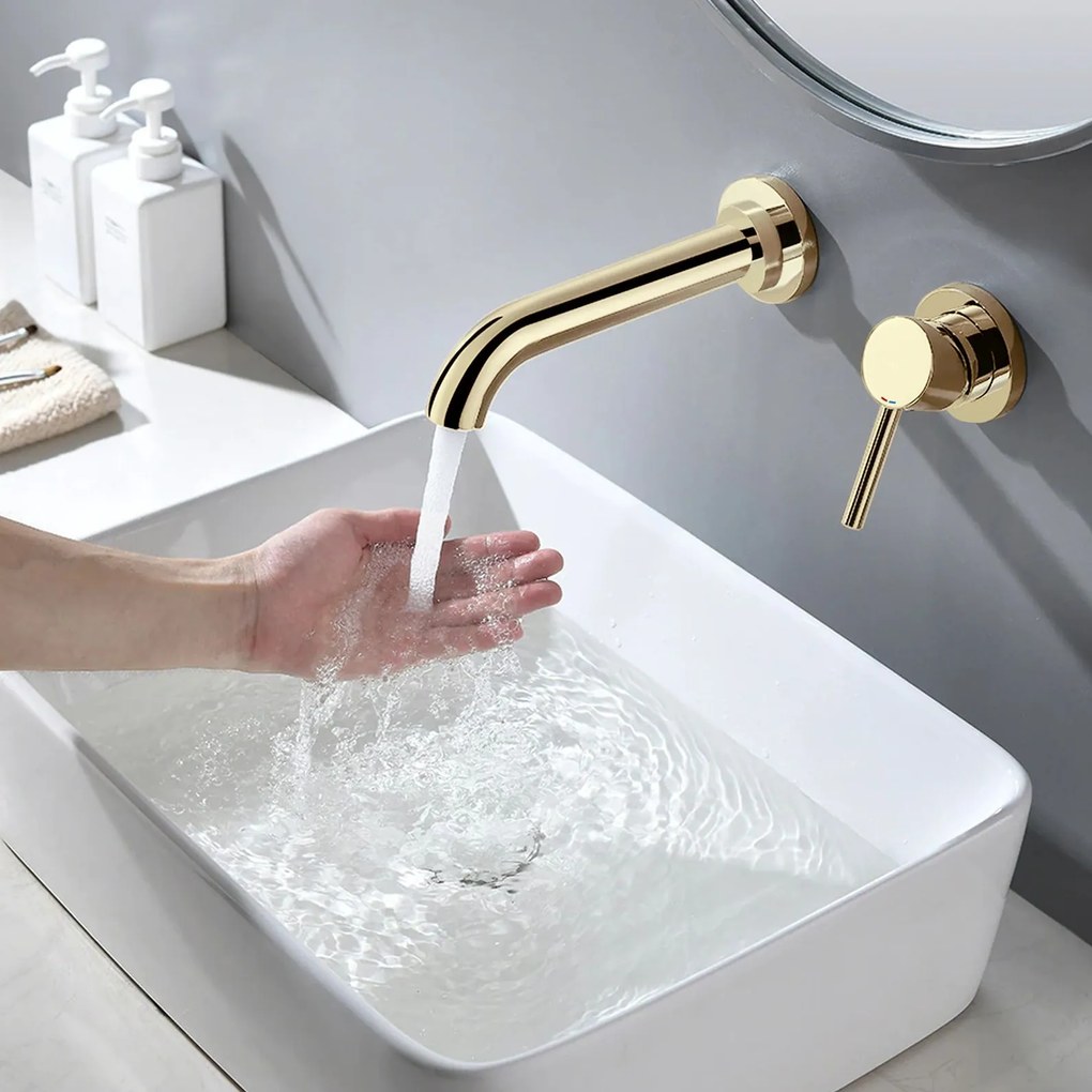 Falra szerelhető csaptelep Rea Lungo gold + box