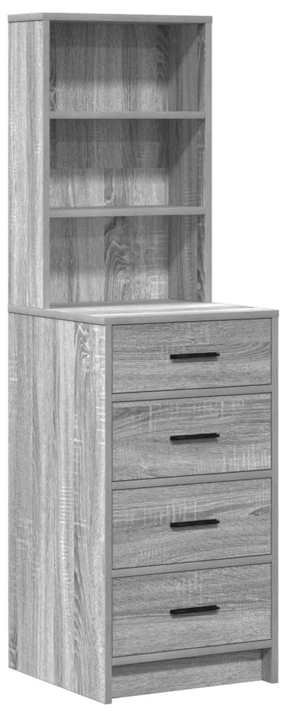 Öltözködőasztal Világosszürke 78.5 x 41 x 135 cm Faanyag