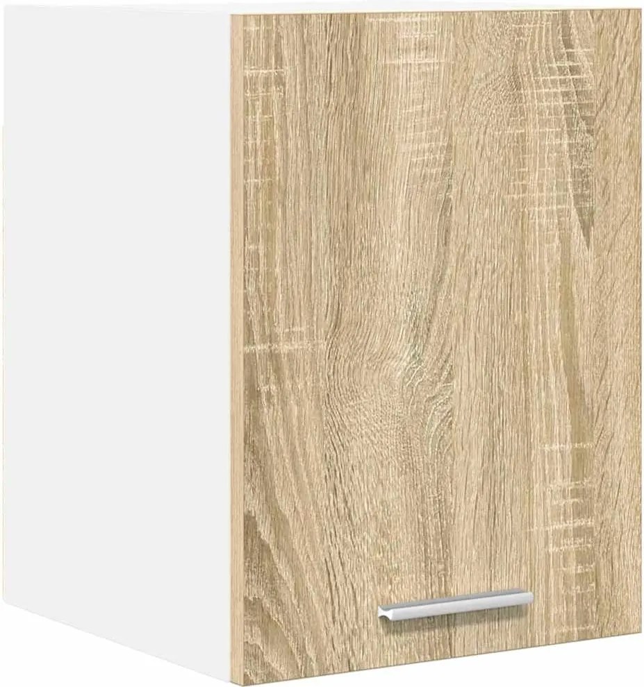 vidaXL Függő szekrény Sonoma tölgy és fehér 30 x 31 x 40 cm Faanyag