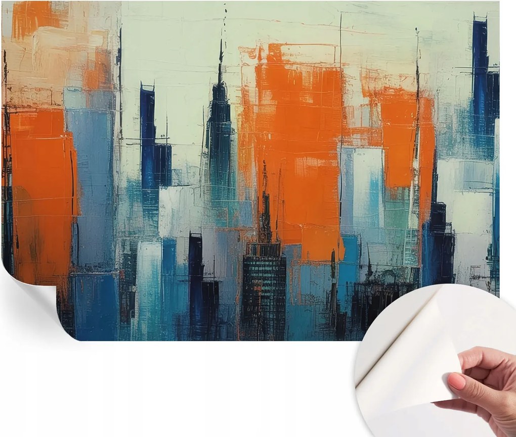 Fotótapéta Öntapadós Design Divatos Város absztrakt 152x104 cm