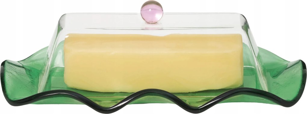 Vajtartó Areaware Everything Nice Zöld-Rózsaszín Üveg Vajtartó