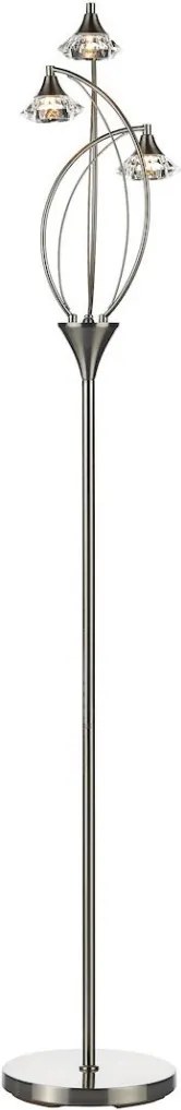DAR LIGHTING LUT4946 Kristály Állólámpa Szatén króm G9 IP20