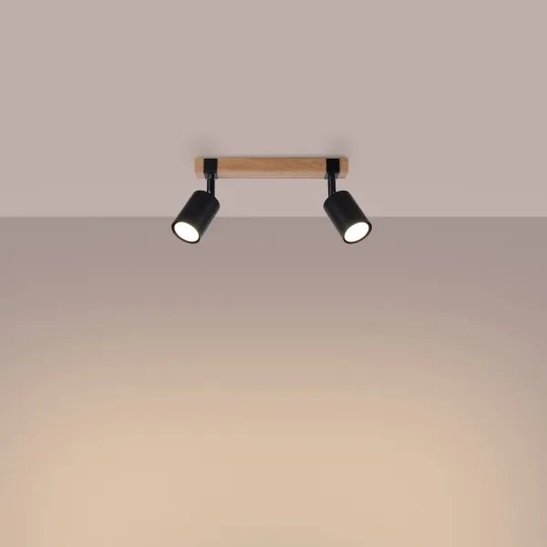 Sollux SL.1344 - Spotlámpa FAGER 2xGU10/10W/230V fekete