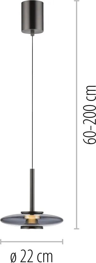 Paul Neuhaus modern függeszték pure vitrum szürke pln2053-15